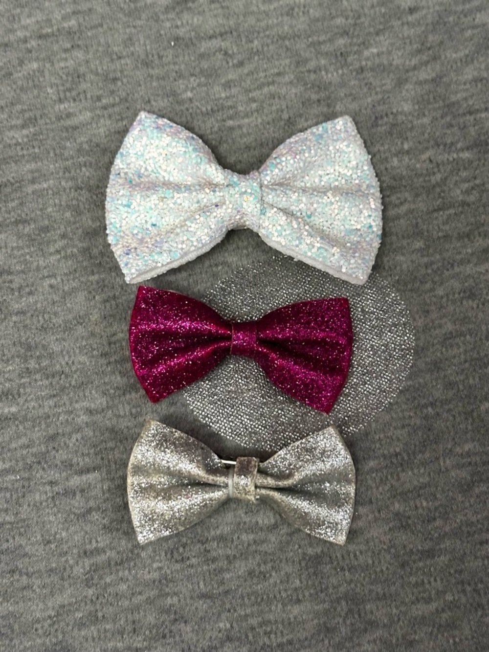 5 for $15! Glitter Bow Hair Clips - Girls